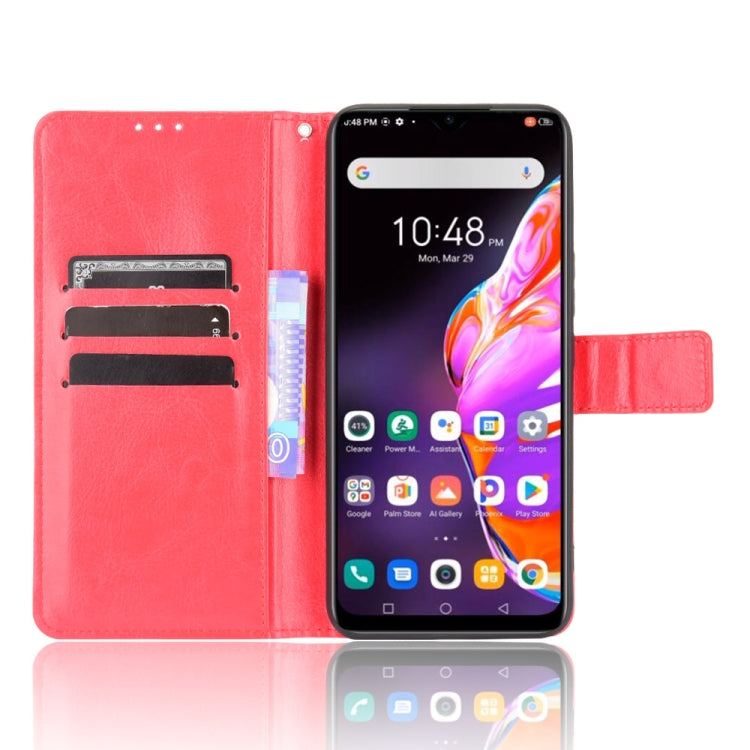 For Infinix Hot 10s X689 Crazy Horse Texture Horizontal Flip Leather Case with Holder & Card Slots & Lanyard