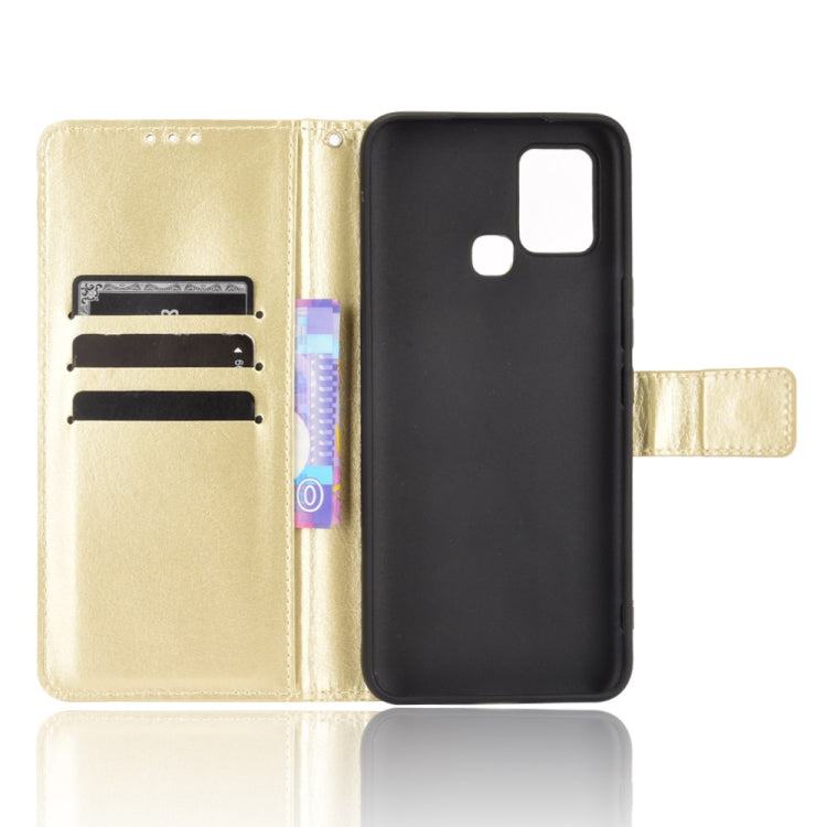 For Infinix Hot 10s X689 Crazy Horse Texture Horizontal Flip Leather Case with Holder & Card Slots & Lanyard