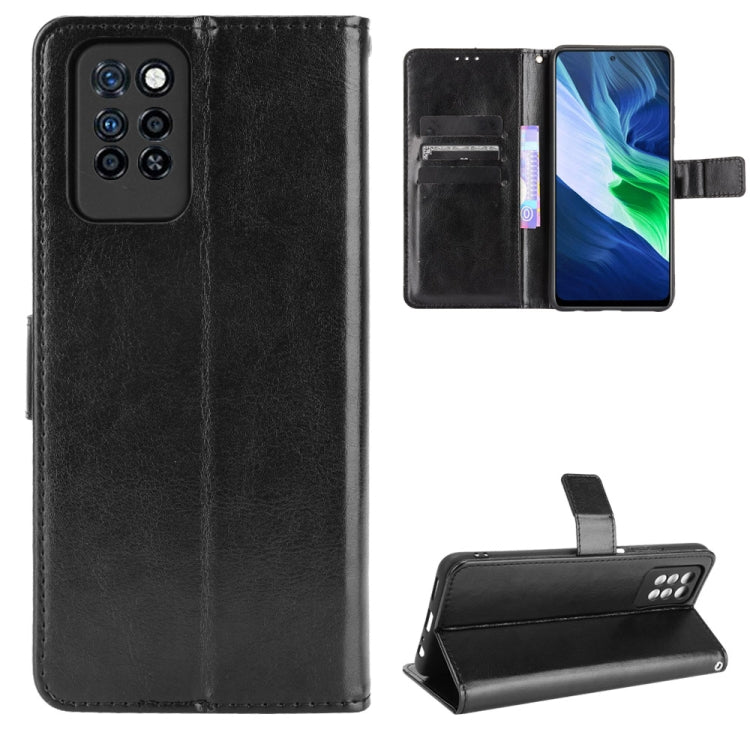 For Infinix Note 10 Pro Crazy Horse Texture Horizontal Flip Leather Case with Holder & Card Slots & Lanyard