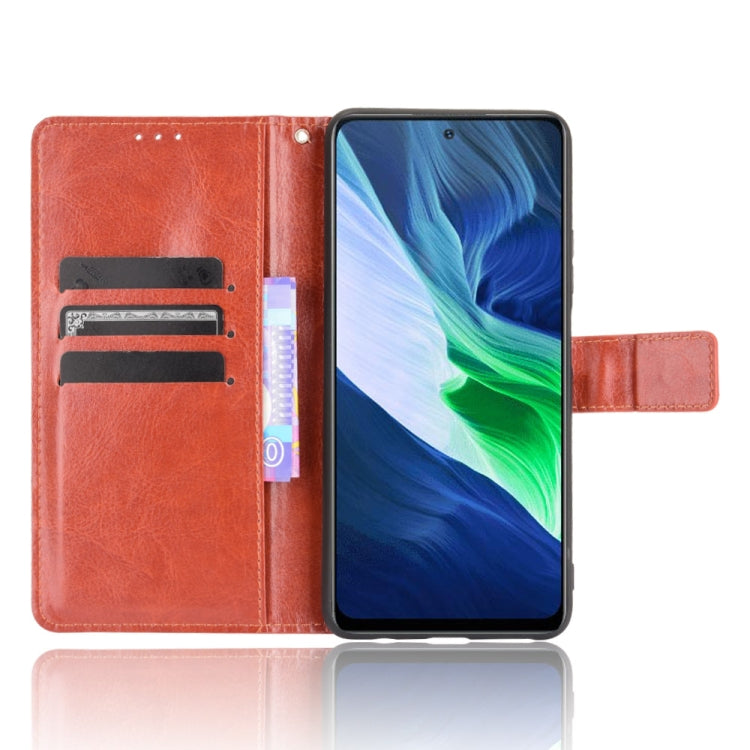For Infinix Note 10 Pro Crazy Horse Texture Horizontal Flip Leather Case with Holder & Card Slots & Lanyard