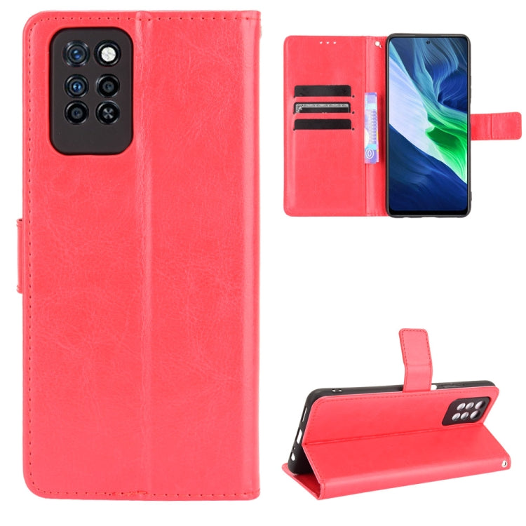 For Infinix Note 10 Pro Crazy Horse Texture Horizontal Flip Leather Case with Holder & Card Slots & Lanyard