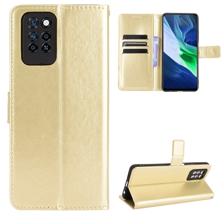 For Infinix Note 10 Pro Crazy Horse Texture Horizontal Flip Leather Case with Holder & Card Slots & Lanyard