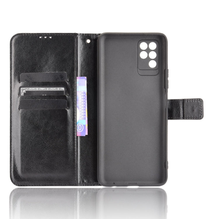 For Infinix Note 10 Crazy Horse Texture Horizontal Flip Leather Case with Holder & Card Slots & Lanyard