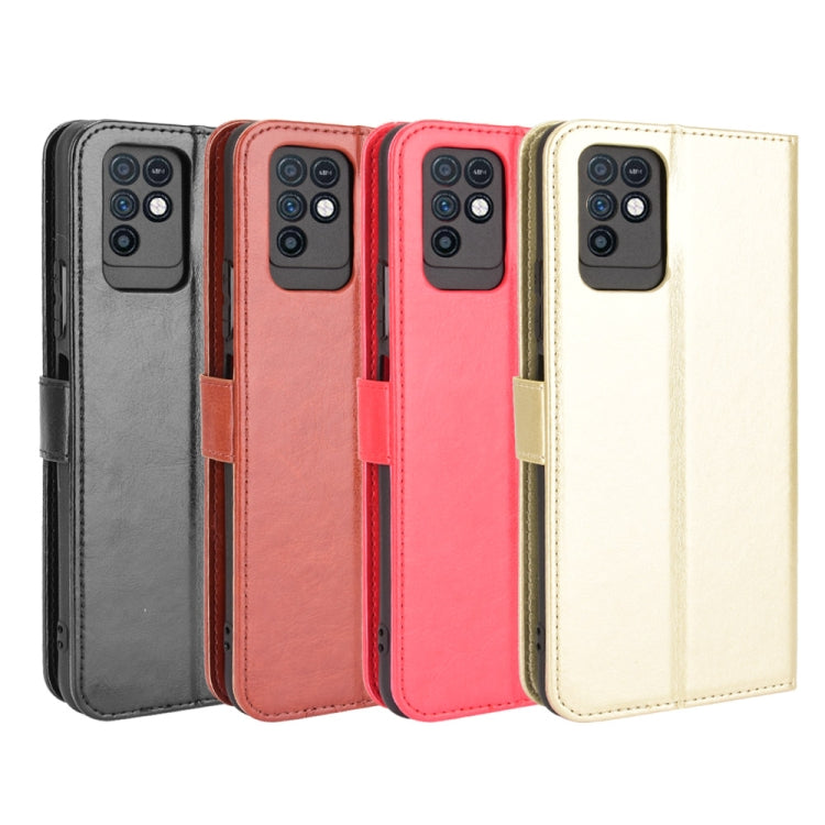 For Infinix Note 10 Crazy Horse Texture Horizontal Flip Leather Case with Holder & Card Slots & Lanyard