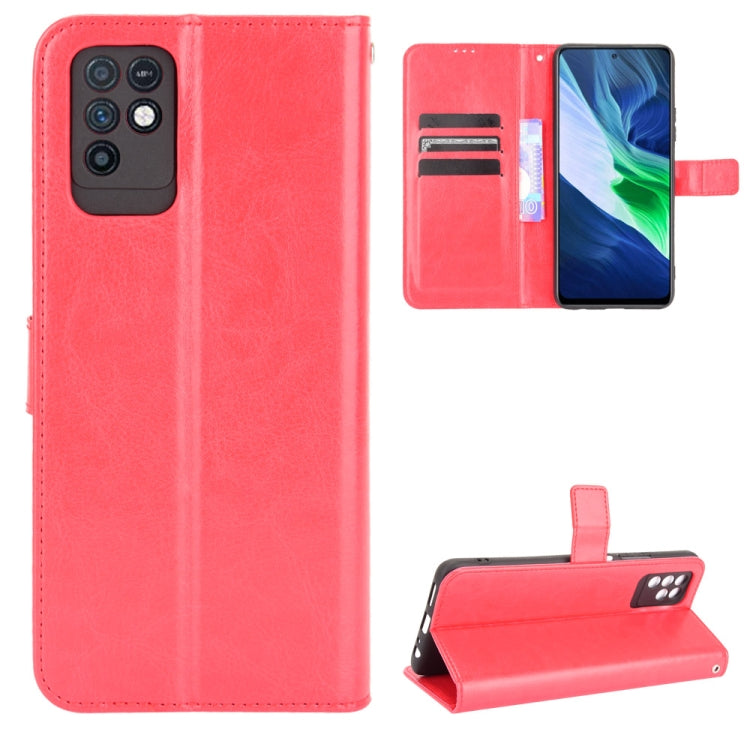 For Infinix Note 10 Crazy Horse Texture Horizontal Flip Leather Case with Holder & Card Slots & Lanyard