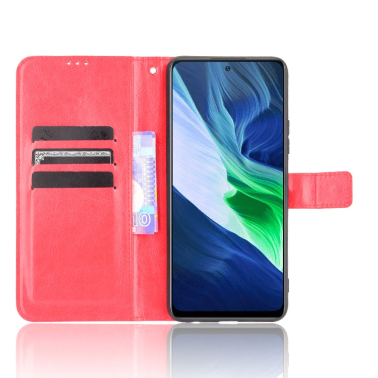 For Infinix Note 10 Crazy Horse Texture Horizontal Flip Leather Case with Holder & Card Slots & Lanyard