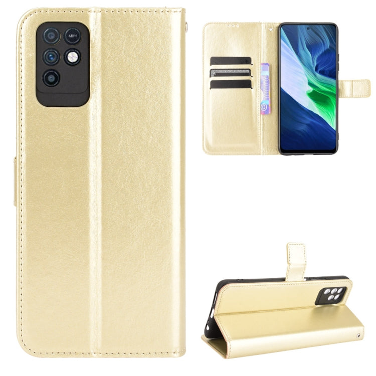 For Infinix Note 10 Crazy Horse Texture Horizontal Flip Leather Case with Holder & Card Slots & Lanyard