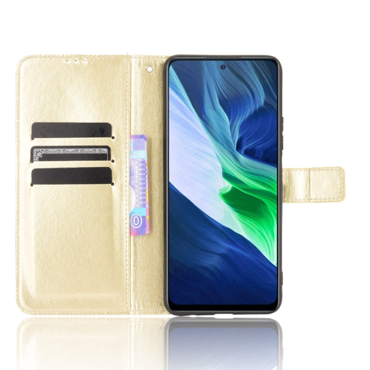For Infinix Note 10 Crazy Horse Texture Horizontal Flip Leather Case with Holder & Card Slots & Lanyard