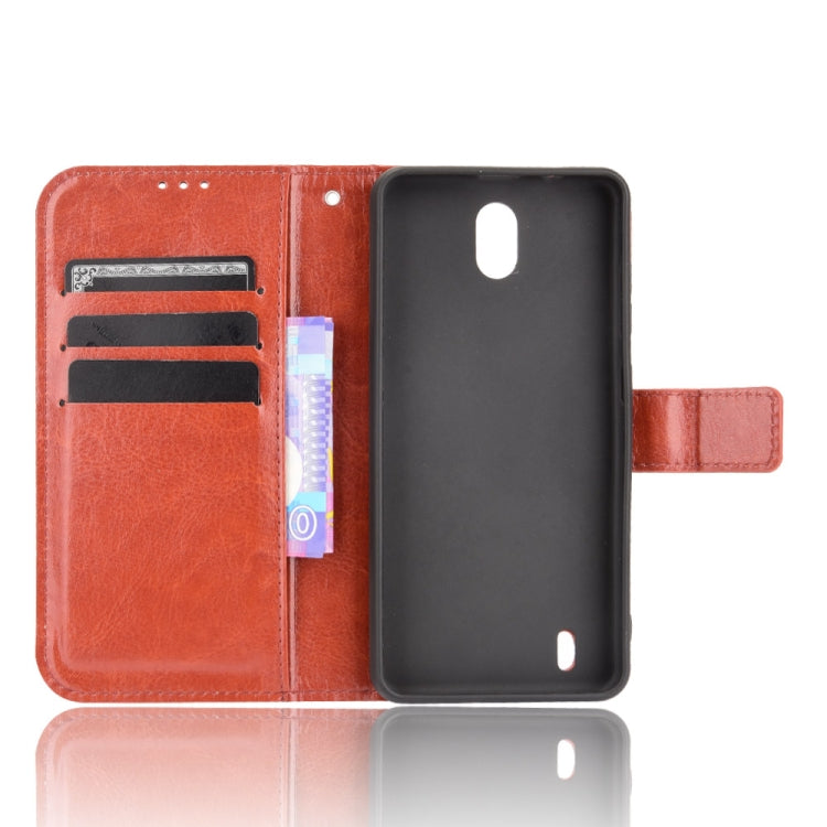 For Nokia C01 Plus Crazy Horse Texture Horizontal Flip Leather Case with Holder & Card Slots & Lanyard