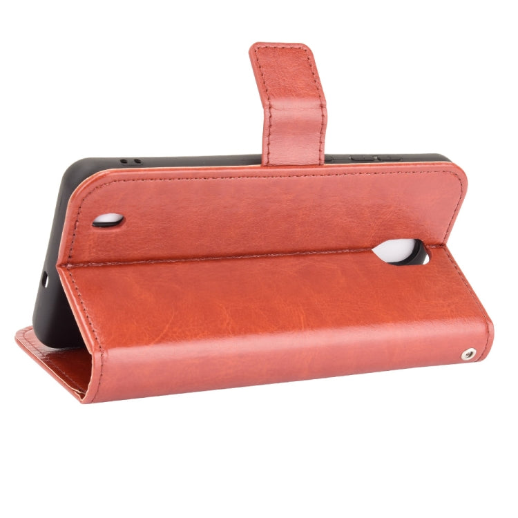For Nokia C01 Plus Crazy Horse Texture Horizontal Flip Leather Case with Holder & Card Slots & Lanyard