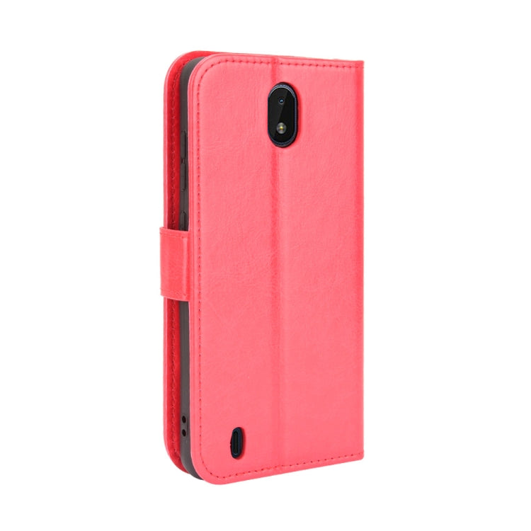 For Nokia C01 Plus Crazy Horse Texture Horizontal Flip Leather Case with Holder & Card Slots & Lanyard