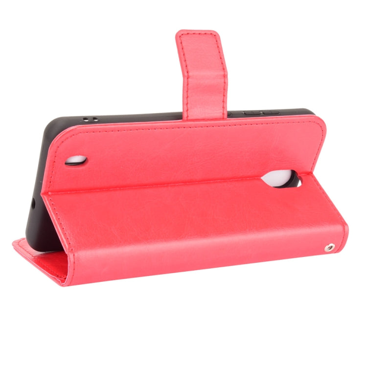 For Nokia C01 Plus Crazy Horse Texture Horizontal Flip Leather Case with Holder & Card Slots & Lanyard
