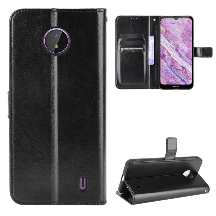 For Nokia C10 / C20 Crazy Horse Texture Horizontal Flip Leather Case with Holder & Card Slots & Lanyard