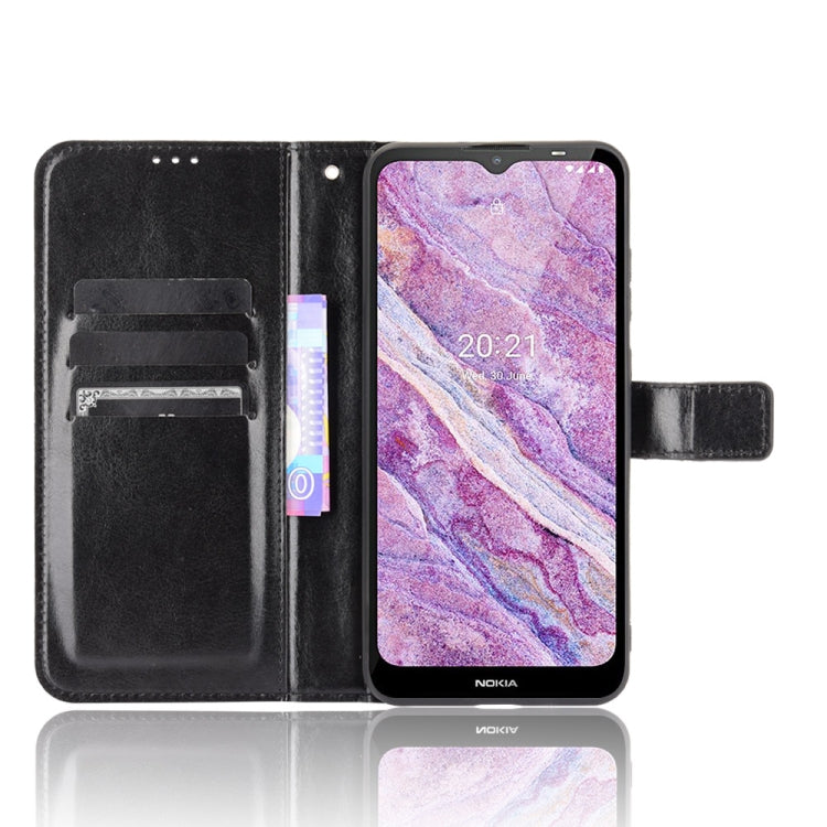 For Nokia C10 / C20 Crazy Horse Texture Horizontal Flip Leather Case with Holder & Card Slots & Lanyard