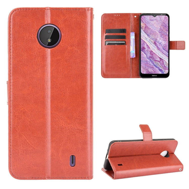 For Nokia C10 / C20 Crazy Horse Texture Horizontal Flip Leather Case with Holder & Card Slots & Lanyard
