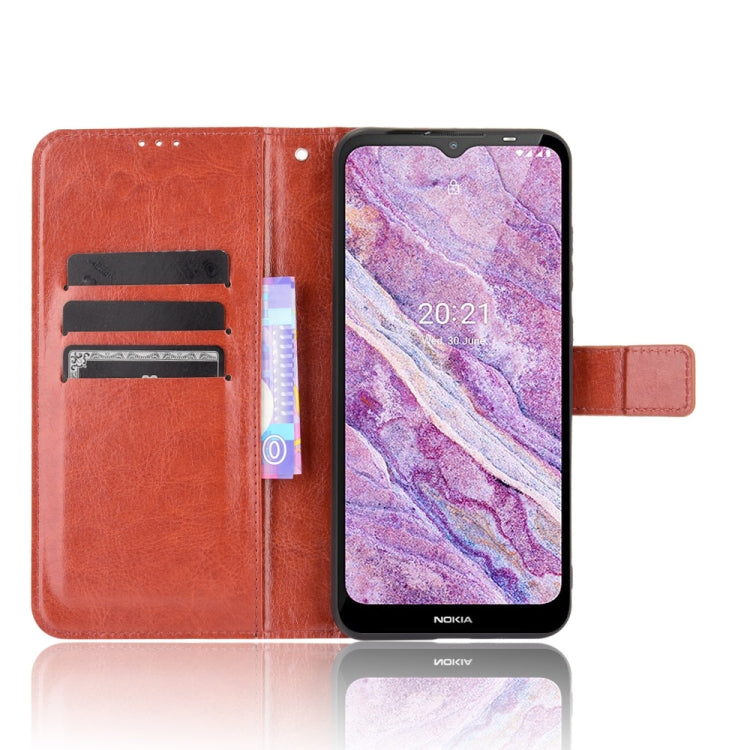 For Nokia C10 / C20 Crazy Horse Texture Horizontal Flip Leather Case with Holder & Card Slots & Lanyard
