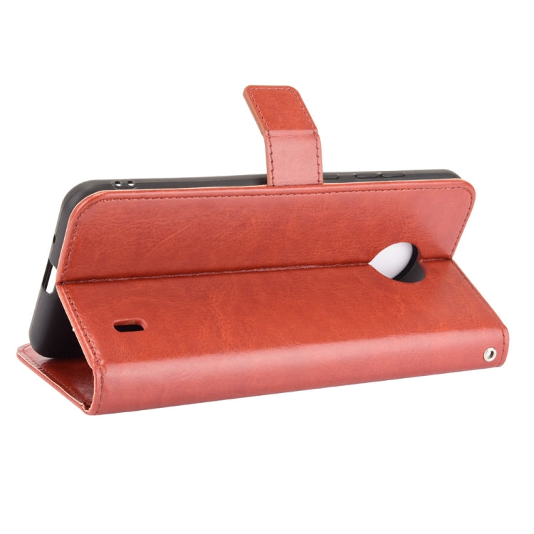 For Nokia C10 / C20 Crazy Horse Texture Horizontal Flip Leather Case with Holder & Card Slots & Lanyard