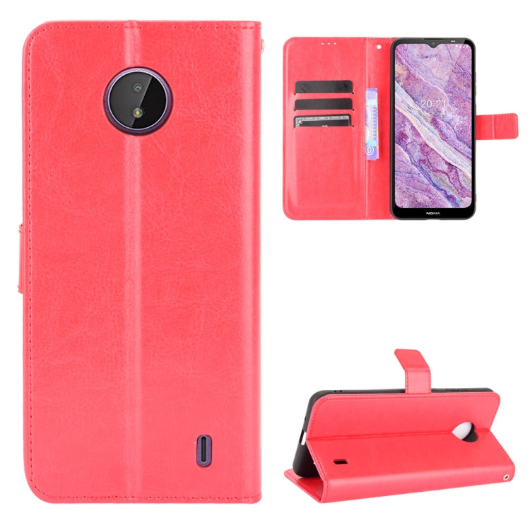 For Nokia C10 / C20 Crazy Horse Texture Horizontal Flip Leather Case with Holder & Card Slots & Lanyard