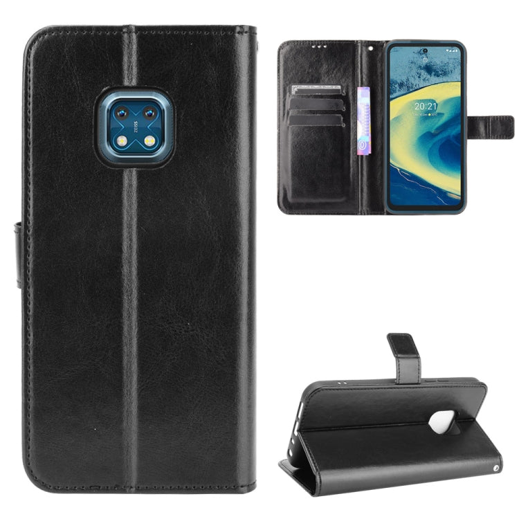 For Nokia XR20 Crazy Horse Texture Horizontal Flip Leather Case with Holder & Card Slots & Lanyard