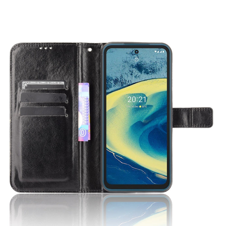 For Nokia XR20 Crazy Horse Texture Horizontal Flip Leather Case with Holder & Card Slots & Lanyard