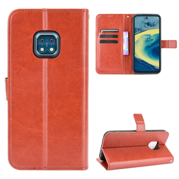 For Nokia XR20 Crazy Horse Texture Horizontal Flip Leather Case with Holder & Card Slots & Lanyard