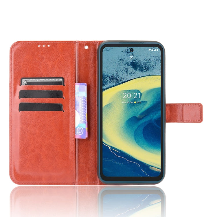 For Nokia XR20 Crazy Horse Texture Horizontal Flip Leather Case with Holder & Card Slots & Lanyard