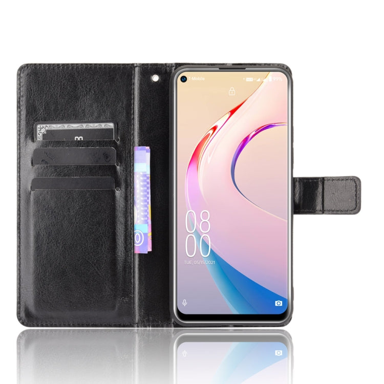 For Oukitel C21 Pro Crazy Horse Texture Horizontal Flip Leather Case with Holder & Card Slots & Lanyard