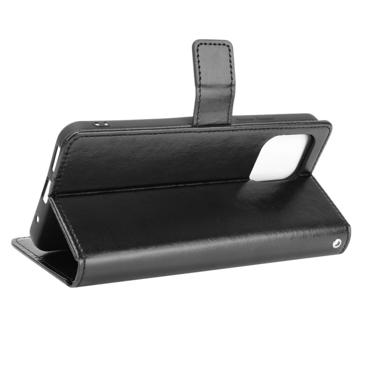 For Oukitel C21 Pro Crazy Horse Texture Horizontal Flip Leather Case with Holder & Card Slots & Lanyard