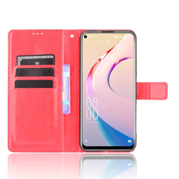 For Oukitel C21 Pro Crazy Horse Texture Horizontal Flip Leather Case with Holder & Card Slots & Lanyard