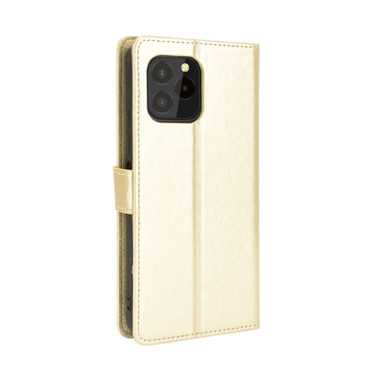 For Oukitel C21 Pro Crazy Horse Texture Horizontal Flip Leather Case with Holder & Card Slots & Lanyard