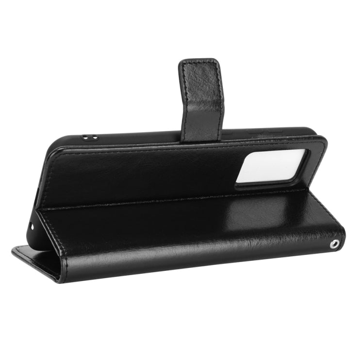 For Oukitel C21 Crazy Horse Texture Horizontal Flip Leather Case with Holder & Card Slots & Lanyard