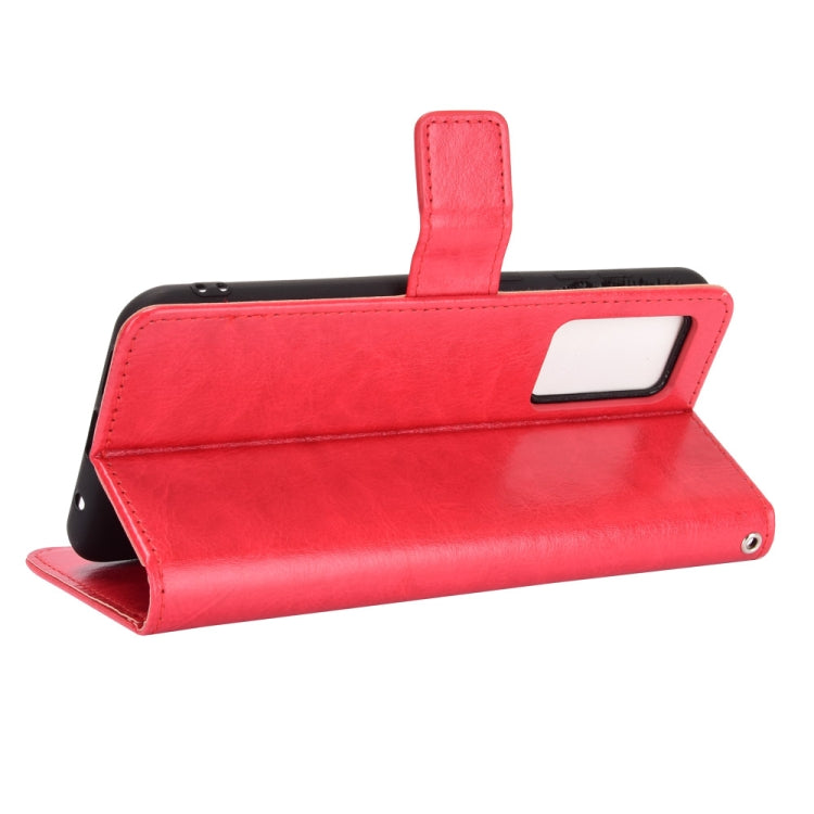 For Oukitel C21 Crazy Horse Texture Horizontal Flip Leather Case with Holder & Card Slots & Lanyard