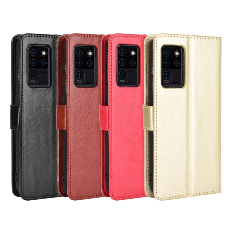 For Oukitel C21 Crazy Horse Texture Horizontal Flip Leather Case with Holder & Card Slots & Lanyard