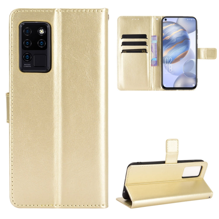 For Oukitel C21 Crazy Horse Texture Horizontal Flip Leather Case with Holder & Card Slots & Lanyard