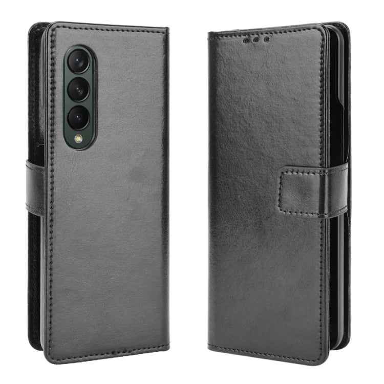 For Samsung Galaxy Z Fold3 5G Crazy Horse Texture Horizontal Flip Leather Case with Holder & Card Slots & Lanyard