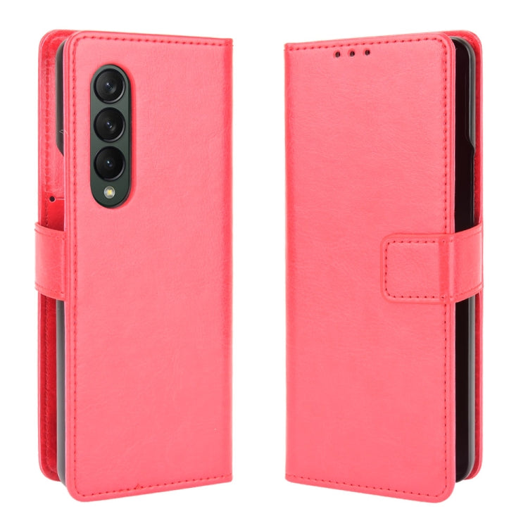 For Samsung Galaxy Z Fold3 5G Crazy Horse Texture Horizontal Flip Leather Case with Holder & Card Slots & Lanyard