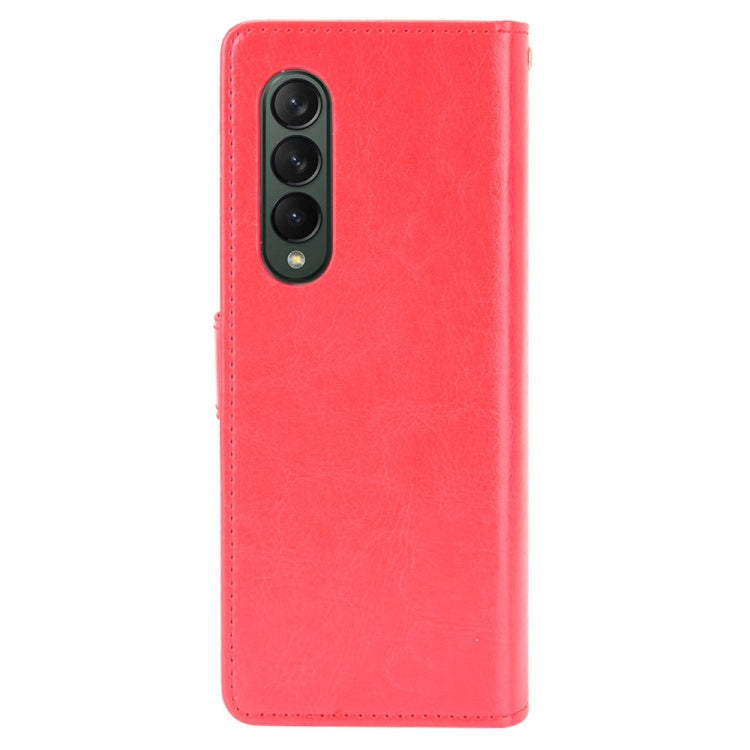 For Samsung Galaxy Z Fold3 5G Crazy Horse Texture Horizontal Flip Leather Case with Holder & Card Slots & Lanyard