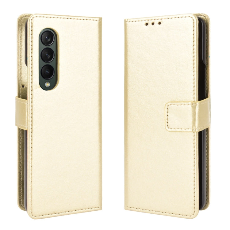 For Samsung Galaxy Z Fold3 5G Crazy Horse Texture Horizontal Flip Leather Case with Holder & Card Slots & Lanyard