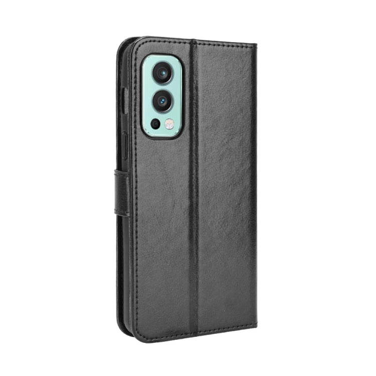 For OnePlus Nord 2 5G Crazy Horse Texture Horizontal Flip Leather Case with Holder & Card Slots & Lanyard