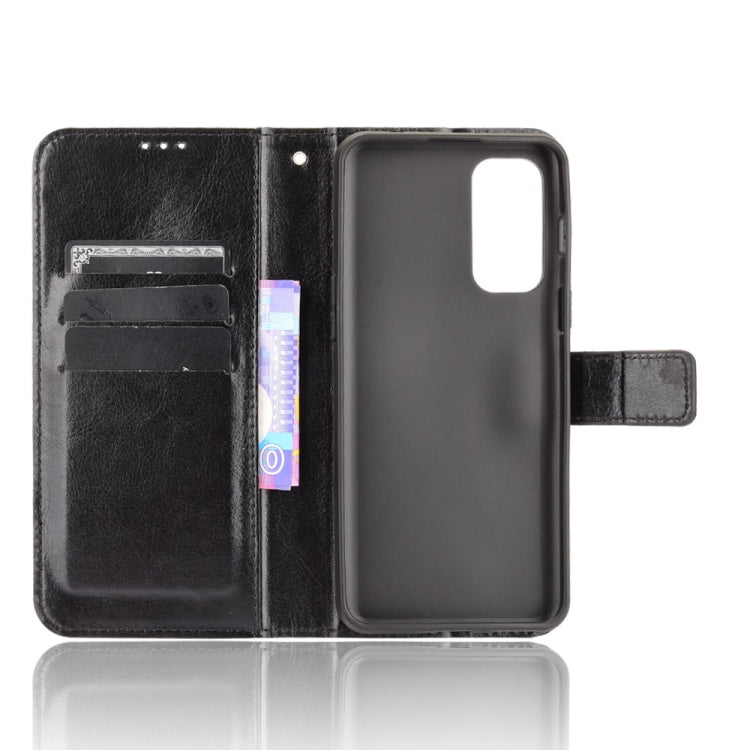 For OnePlus Nord 2 5G Crazy Horse Texture Horizontal Flip Leather Case with Holder & Card Slots & Lanyard