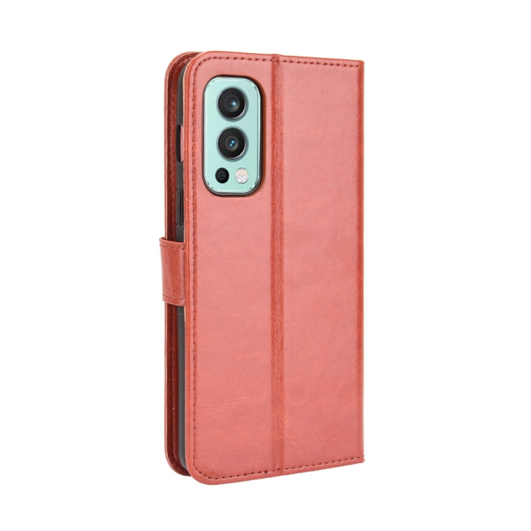 For OnePlus Nord 2 5G Crazy Horse Texture Horizontal Flip Leather Case with Holder & Card Slots & Lanyard