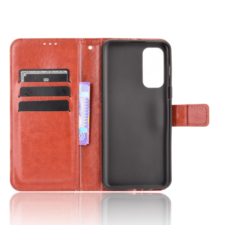 For OnePlus Nord 2 5G Crazy Horse Texture Horizontal Flip Leather Case with Holder & Card Slots & Lanyard