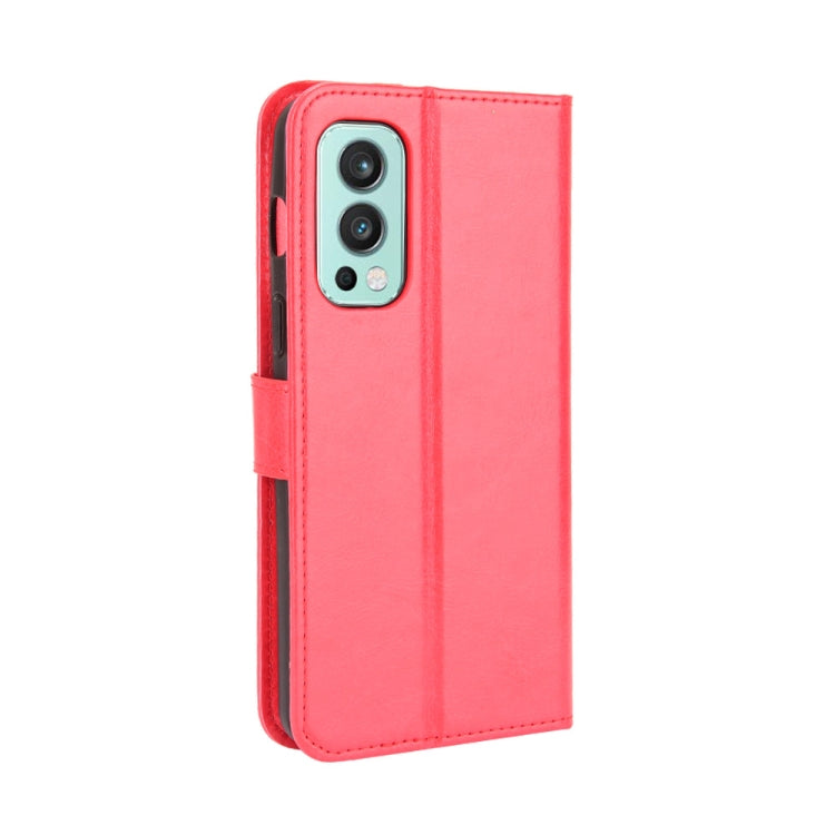 For OnePlus Nord 2 5G Crazy Horse Texture Horizontal Flip Leather Case with Holder & Card Slots & Lanyard