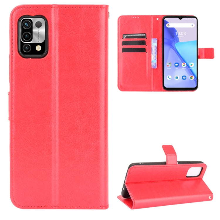 For Umidigi Power 5 Crazy Horse Texture Horizontal Flip Leather Case with Holder & Card Slots & Lanyard