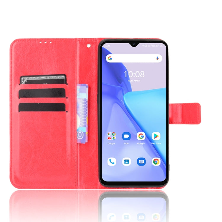 For Umidigi Power 5 Crazy Horse Texture Horizontal Flip Leather Case with Holder & Card Slots & Lanyard