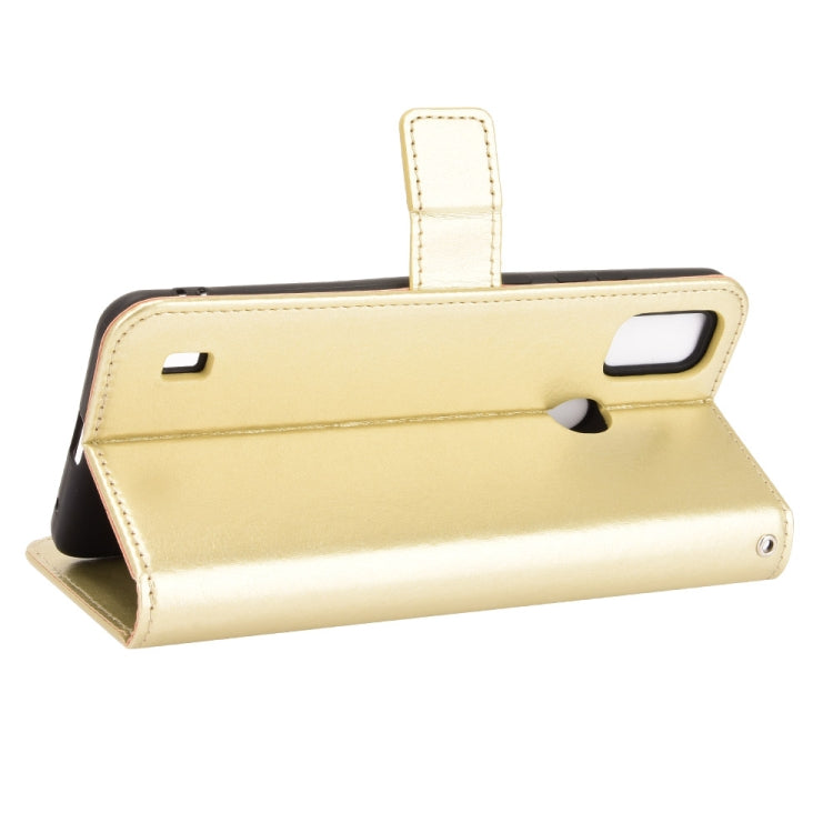 For ZTE Blade A51 Crazy Horse Texture Horizontal Flip Leather Case with Holder & Card Slots & Lanyard