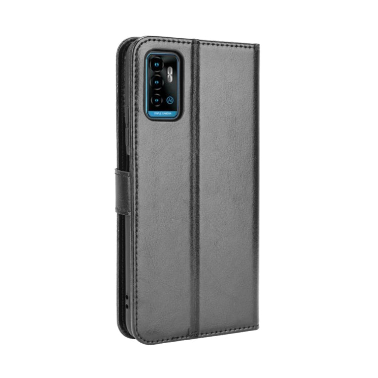 For ZTE Blade A71 Crazy Horse Texture Horizontal Flip Leather Case with Holder & Card Slots & Lanyard