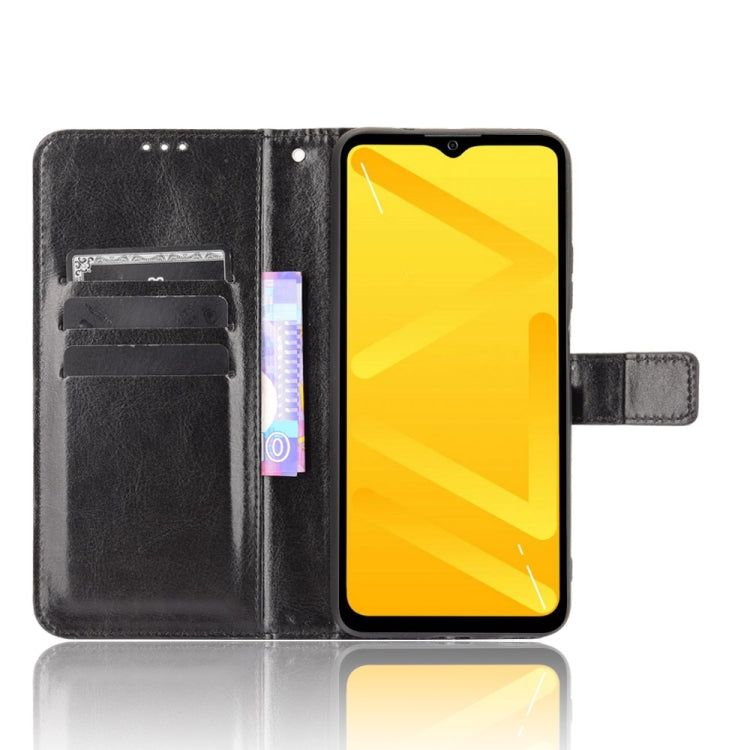 For ZTE Blade A71 Crazy Horse Texture Horizontal Flip Leather Case with Holder & Card Slots & Lanyard