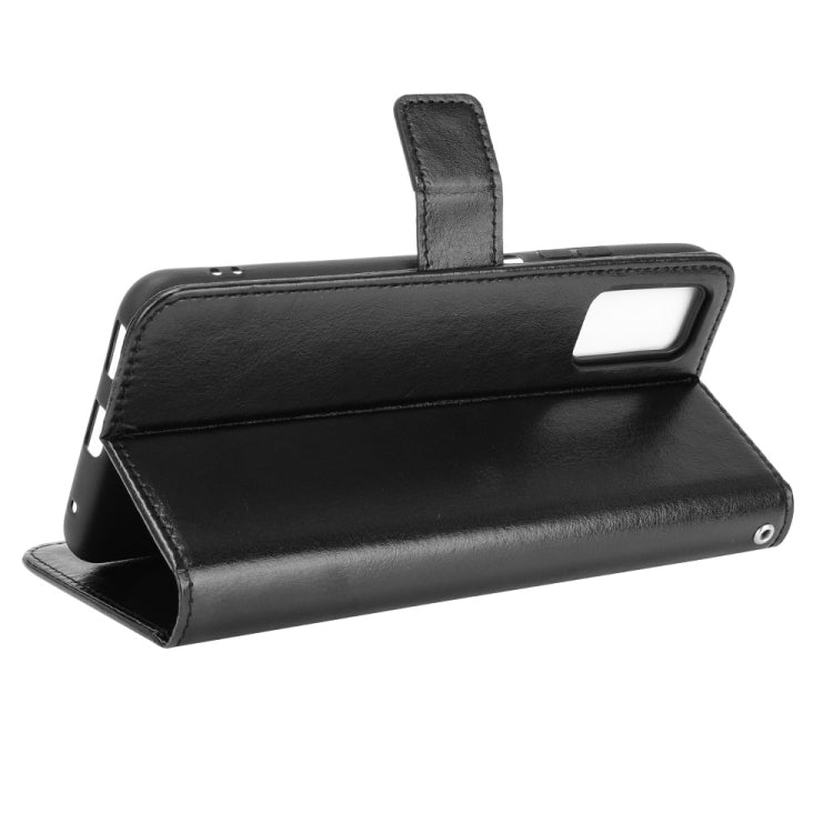 For ZTE Blade A71 Crazy Horse Texture Horizontal Flip Leather Case with Holder & Card Slots & Lanyard