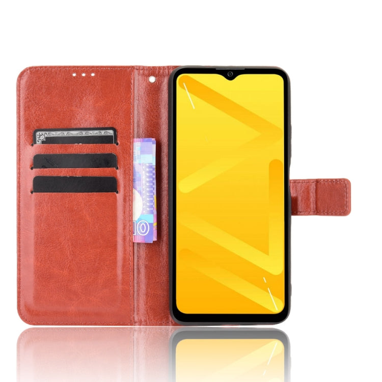 For ZTE Blade A71 Crazy Horse Texture Horizontal Flip Leather Case with Holder & Card Slots & Lanyard